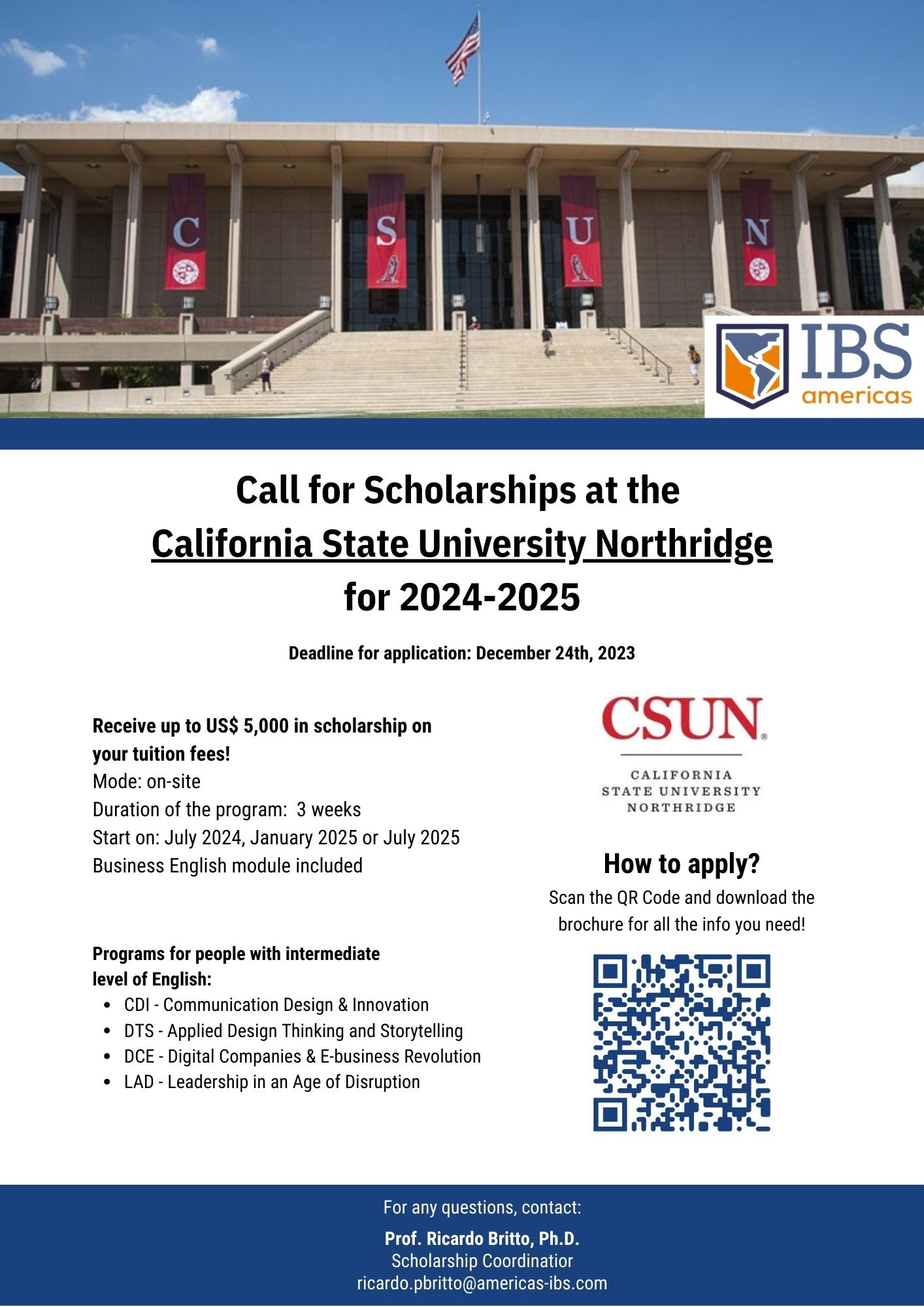 КНЕУ Call for Scholarships at California State University Northridge